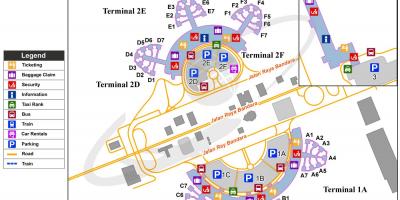 Soekarno hatta aerodrom terminal 2 mapu