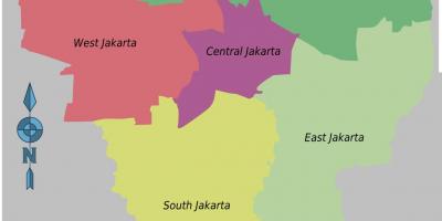 Mapa Džakarti okruga