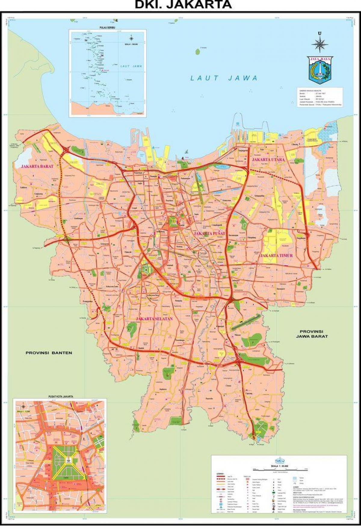 mapa Džakarti stari grad