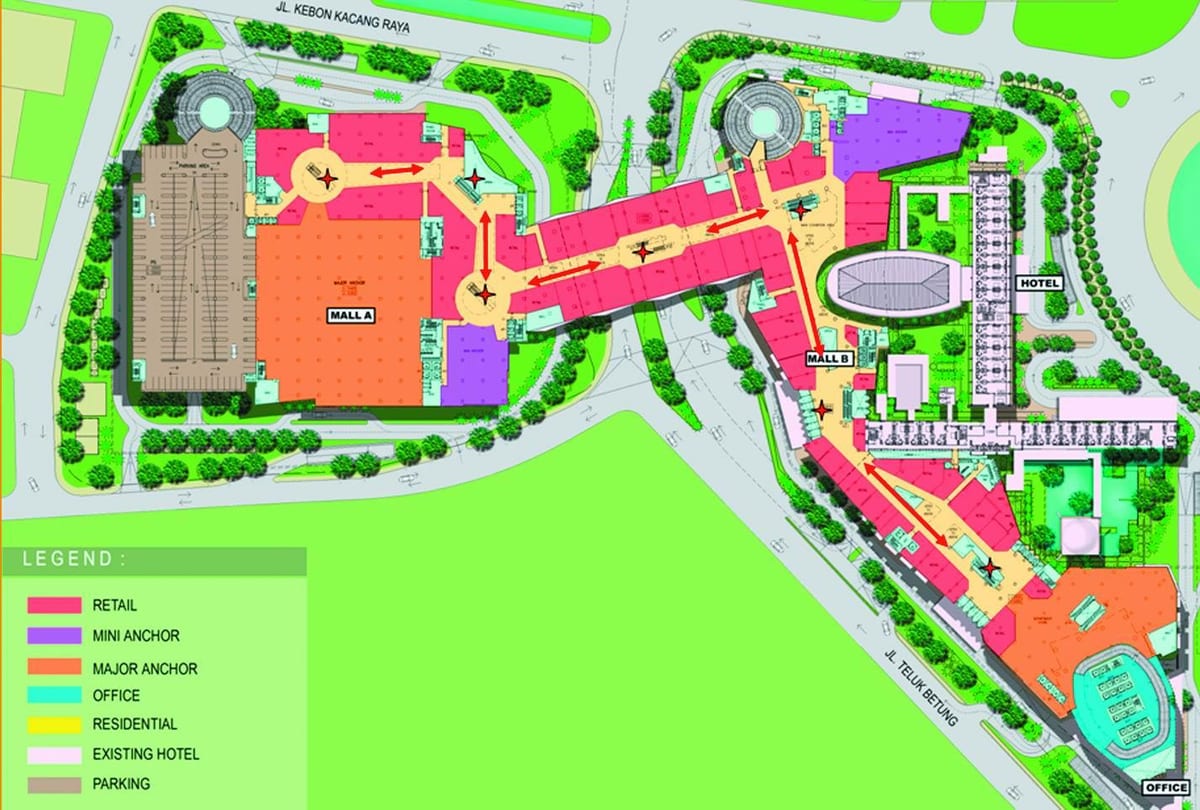 mapa grand indoneziji tržnom centru