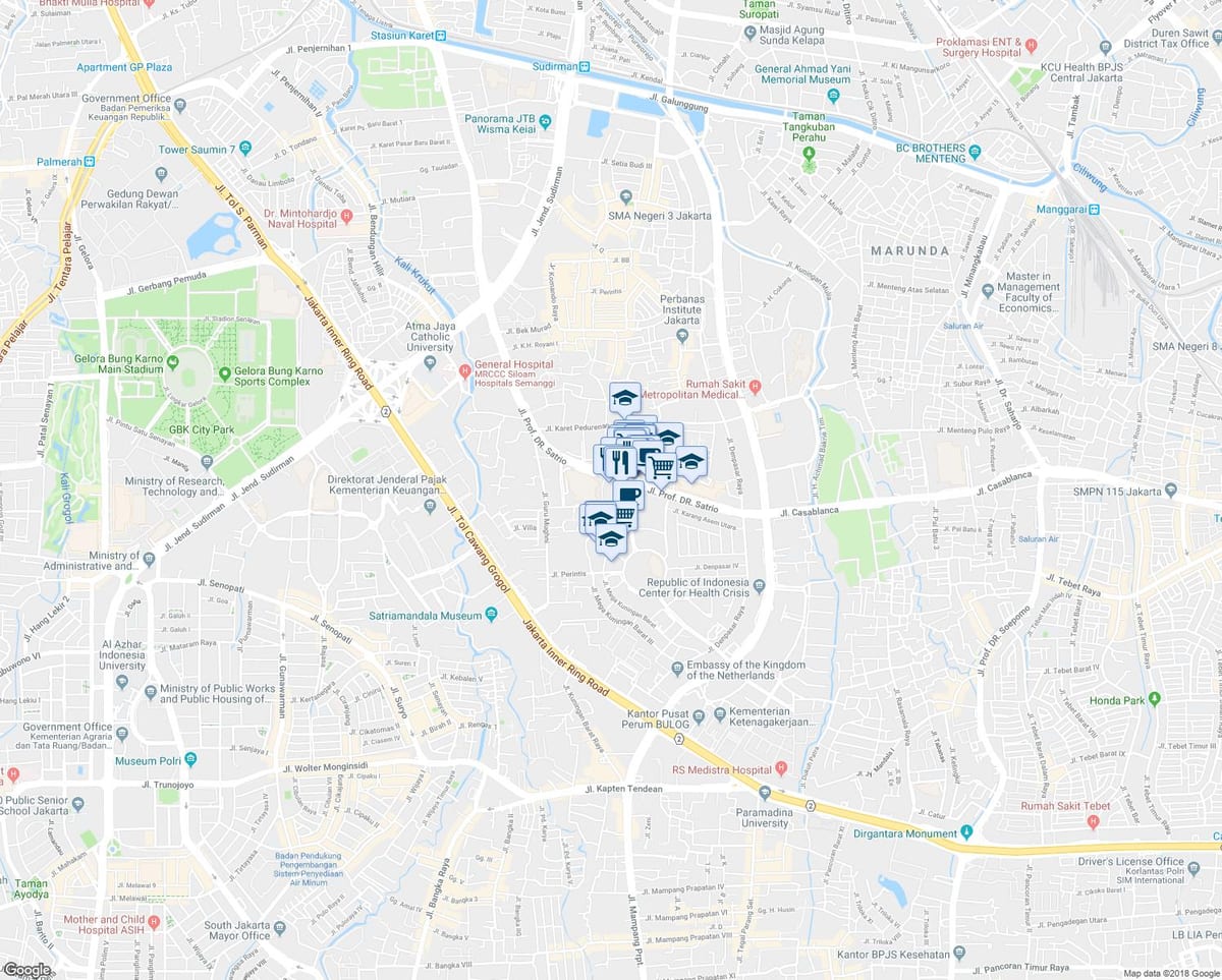 mapa kuningan Džakarti