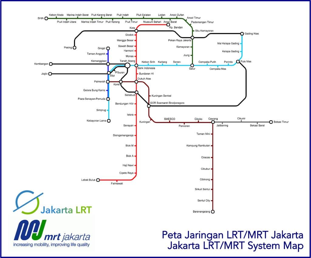 Džakarti lrt mapu