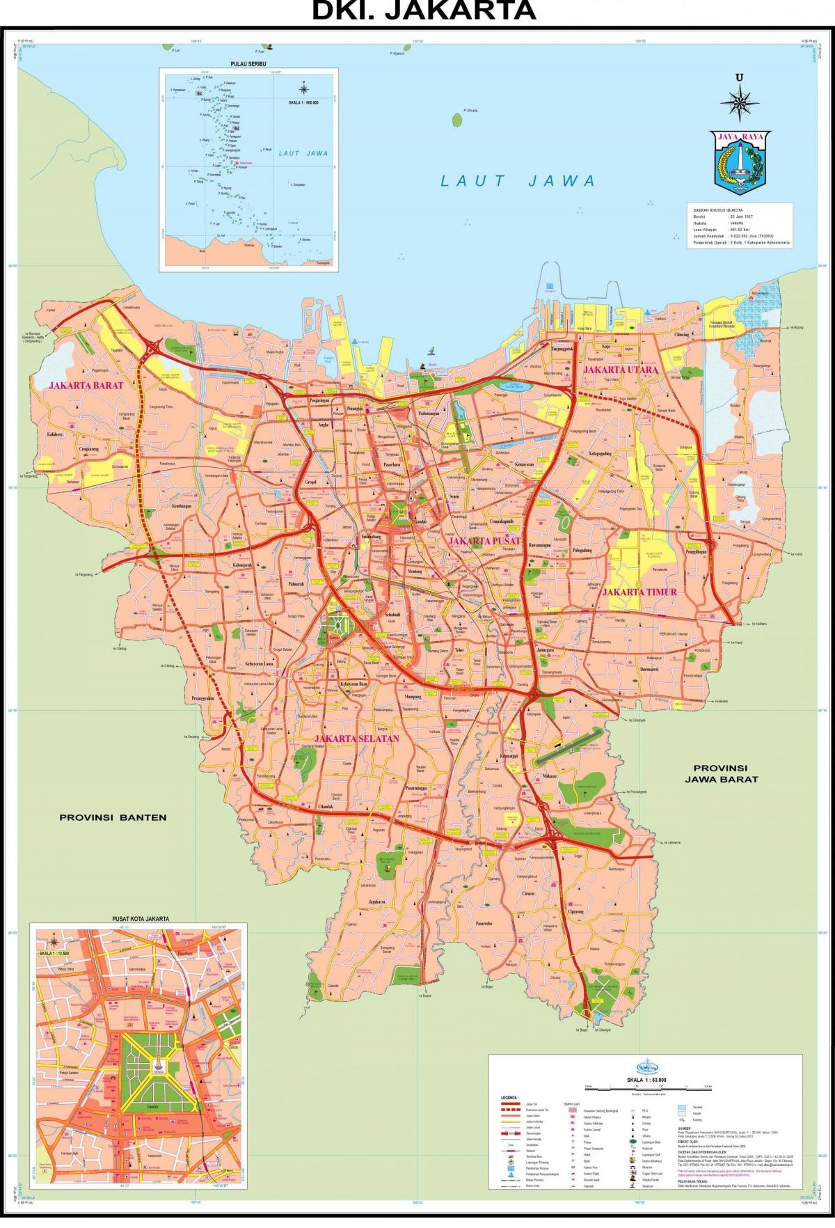 Džakarti grad mapu