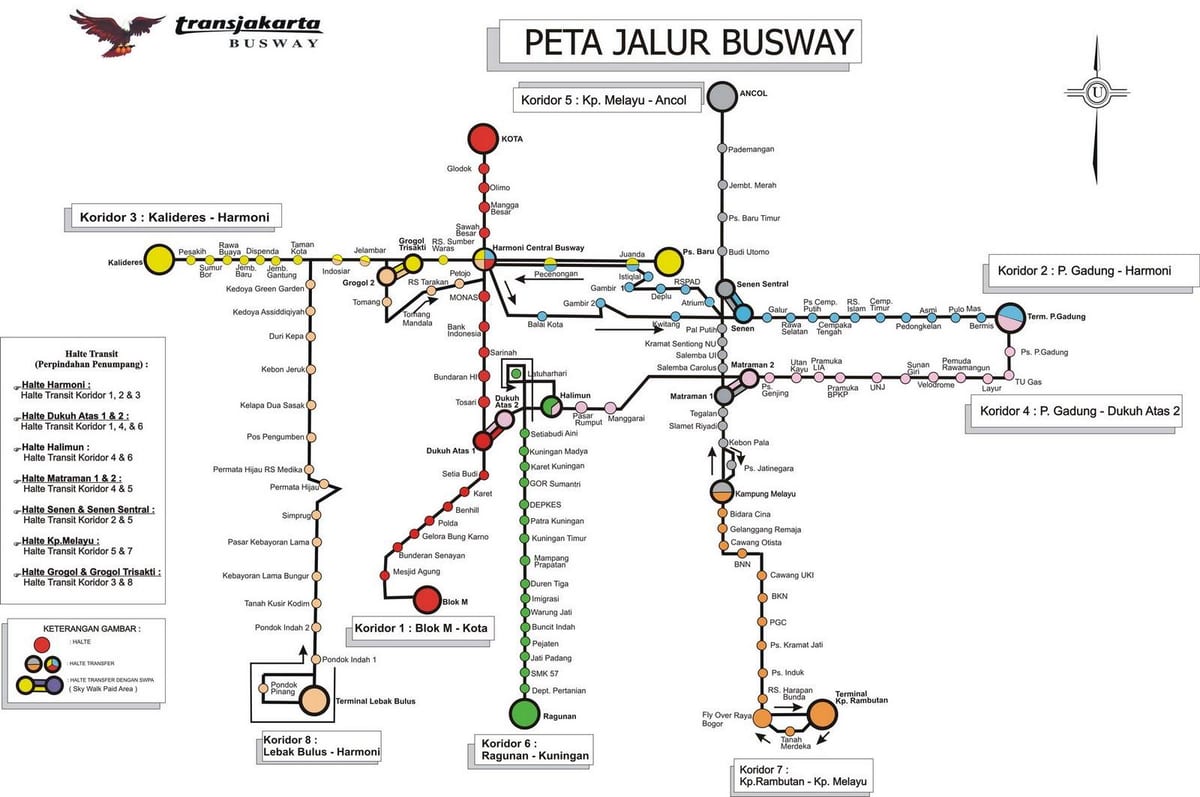 Džakarti autobus mapu