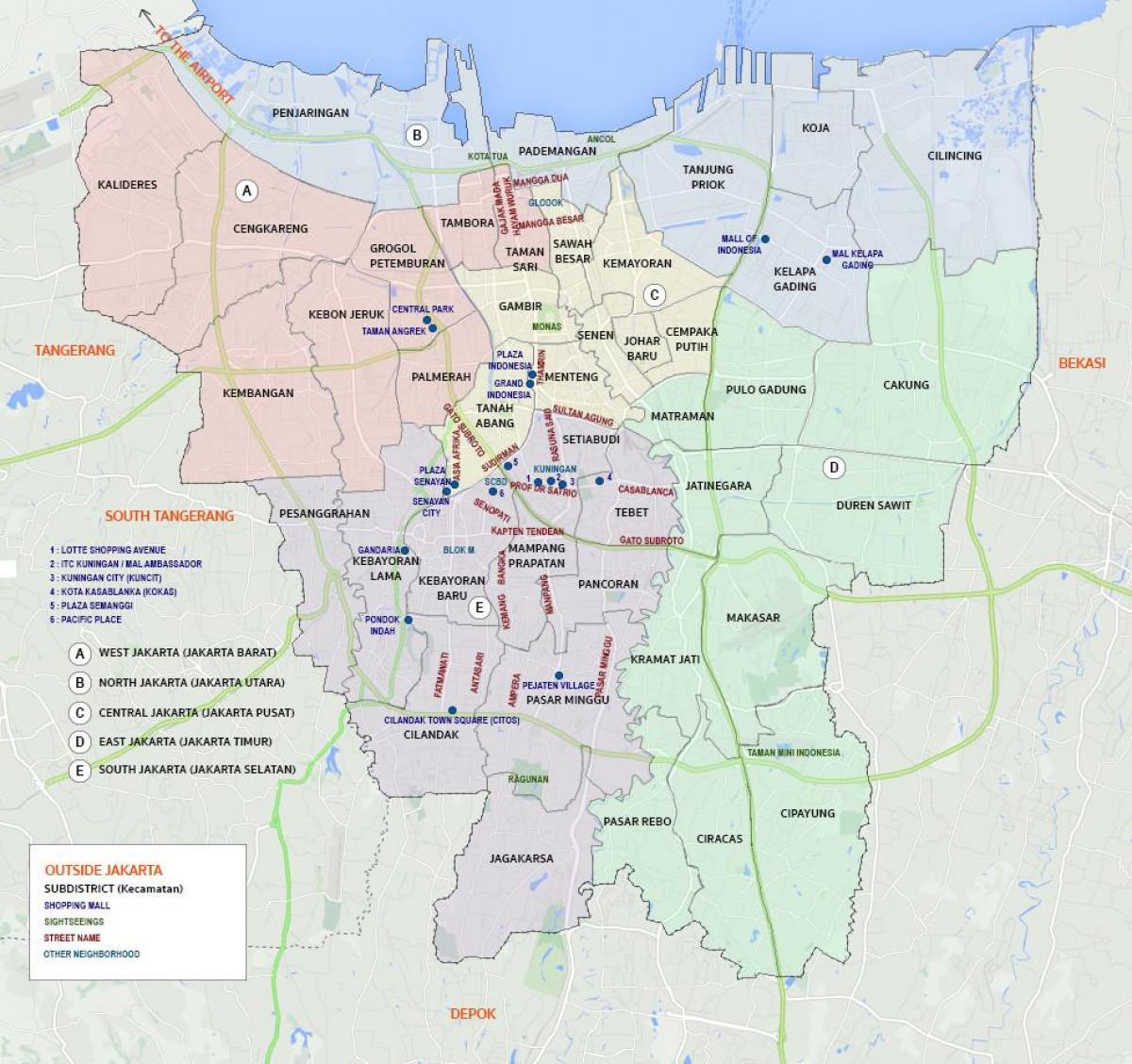 glavni grad indoneziji mapu
