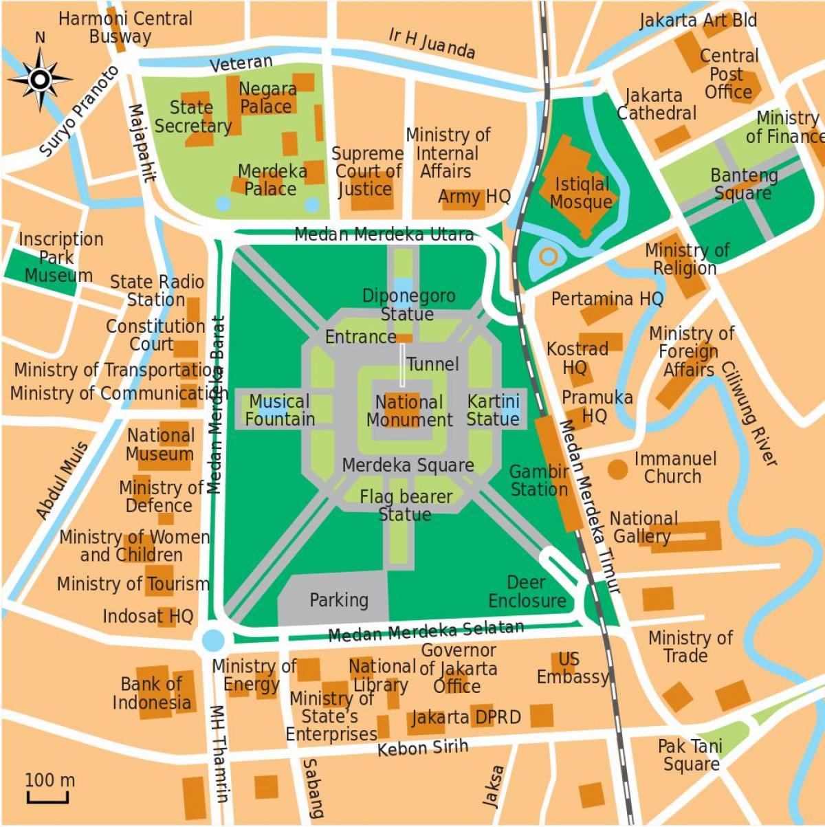 mapa ured Džakarti