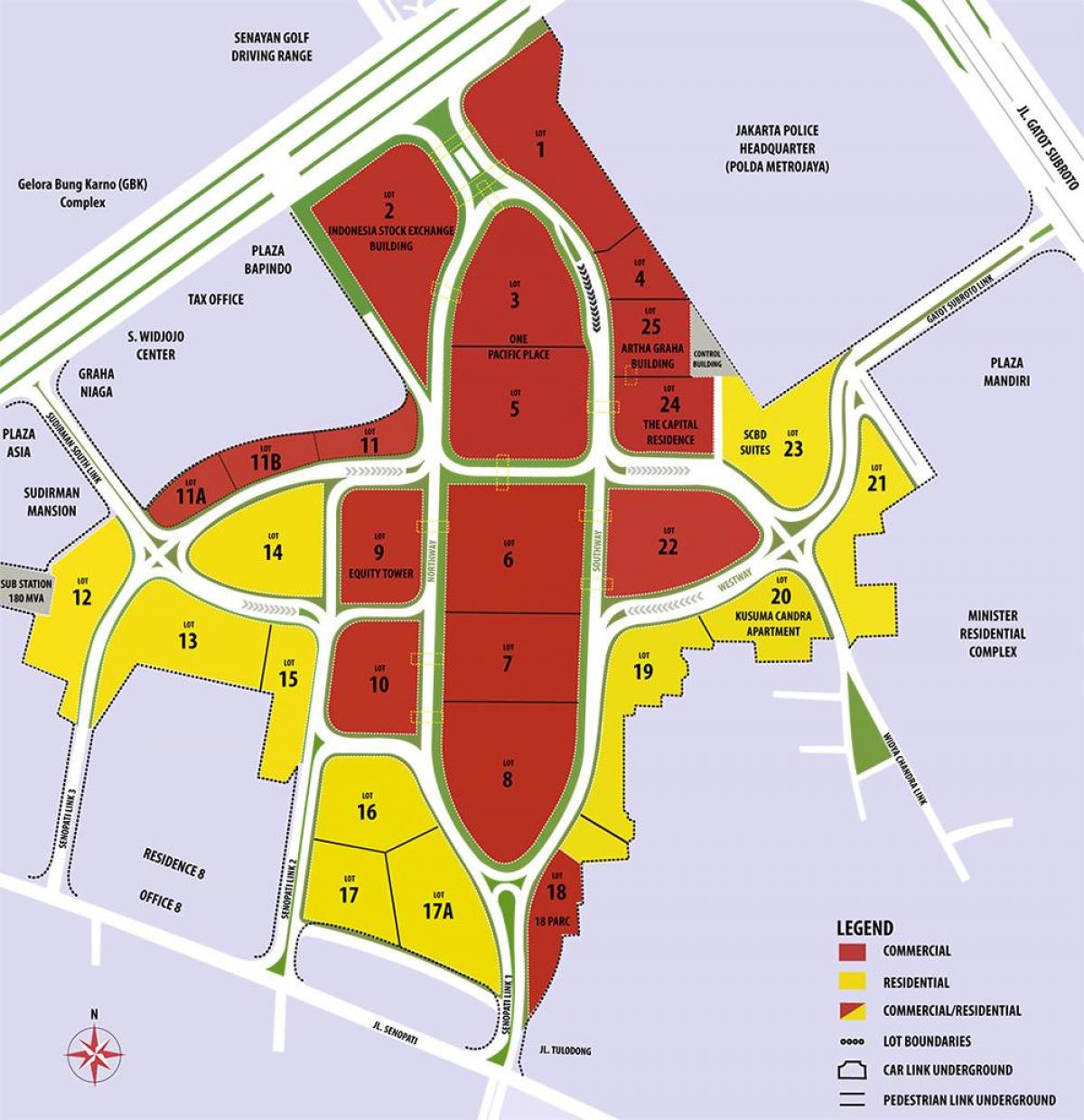 mapa scbd Džakarti