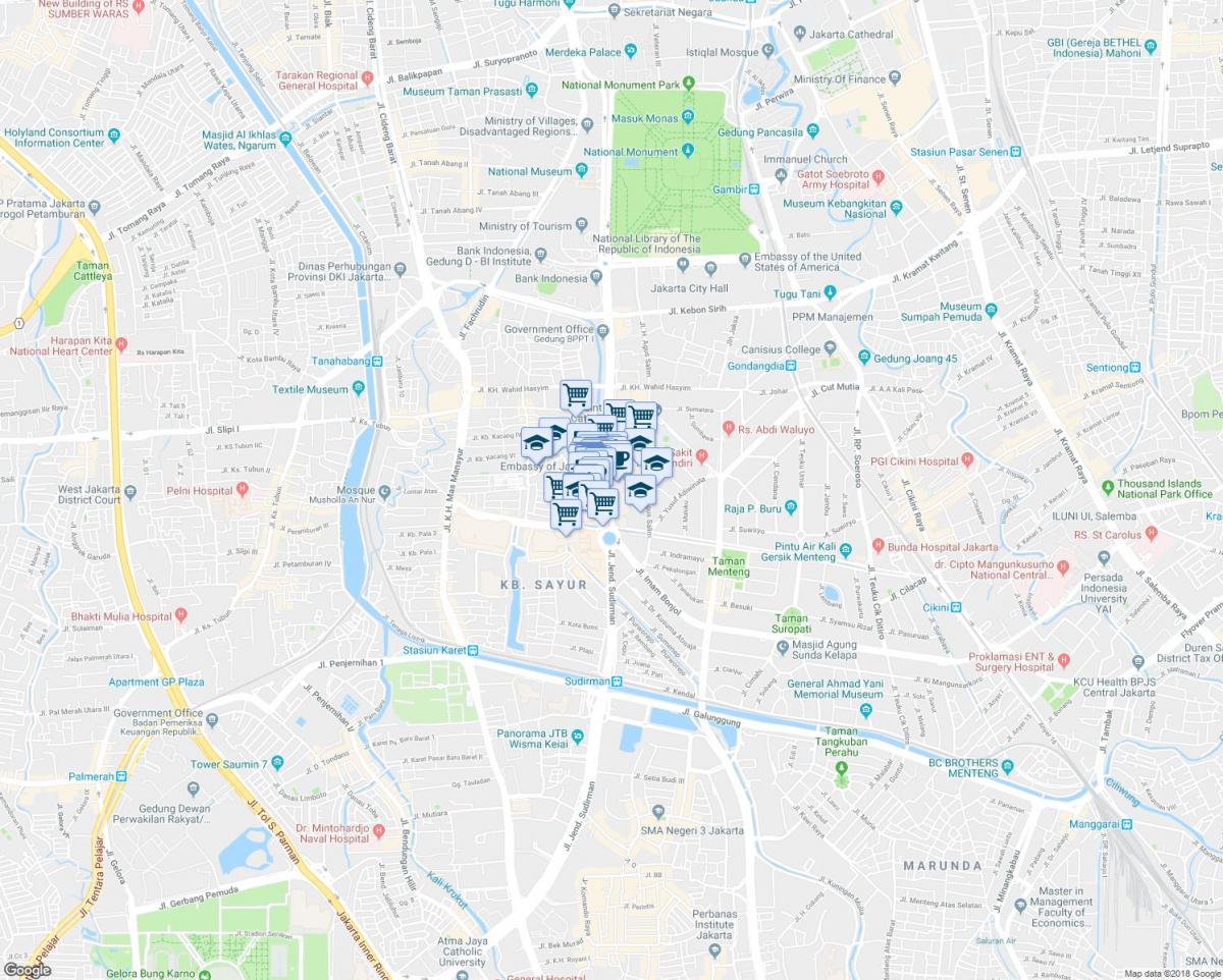 mapa thamrin Džakarti
