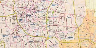 Mapa ulici Džakarti