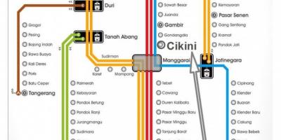 Džakarti željezničke mapu