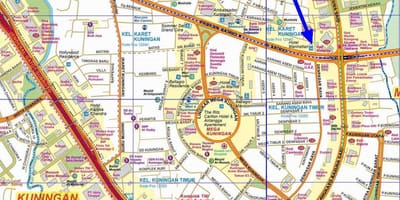 Mapa na jug Džakarti